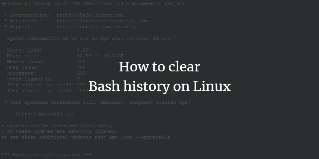 Clear Bash History