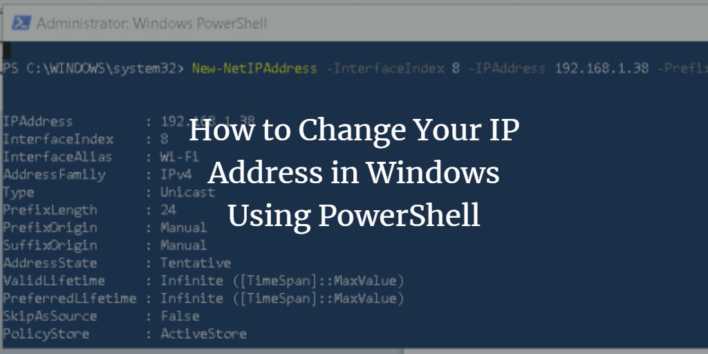 Set IP address with PowerShell