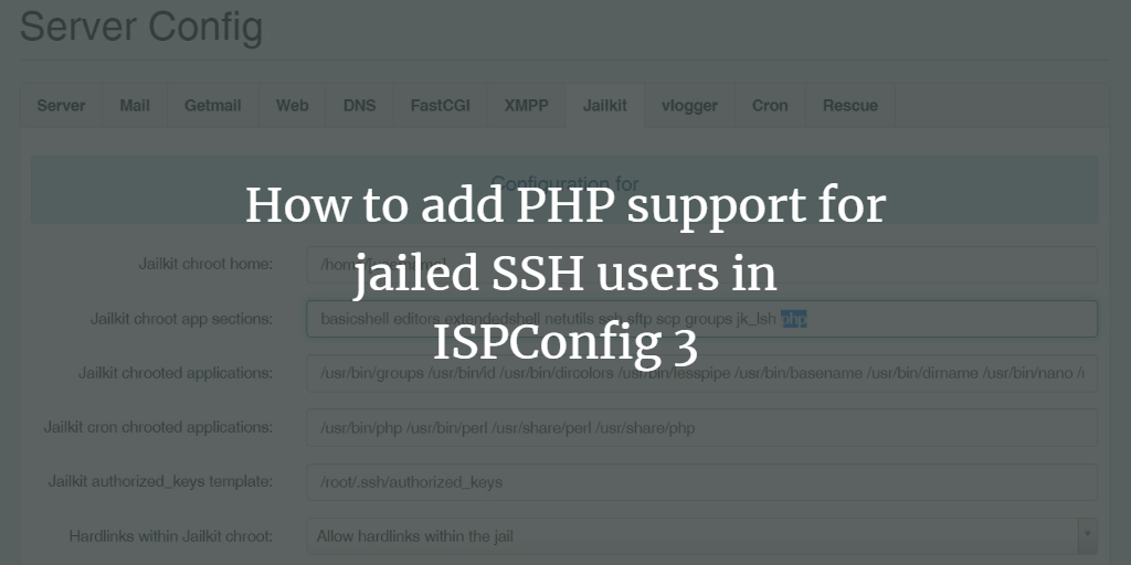ISPConfig PHP Jail