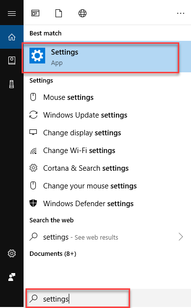 Windows Settings