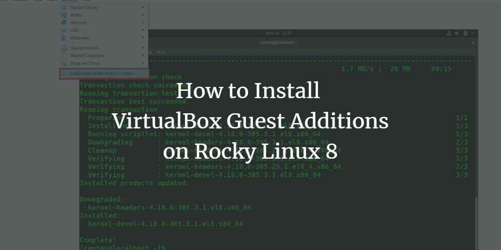 VirtualBox Guest Additions installation