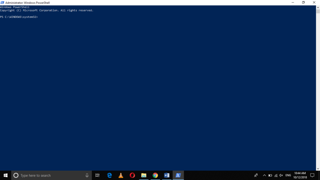 PowerShell launched with admin privileges