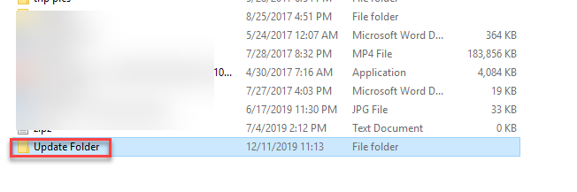 Update folder