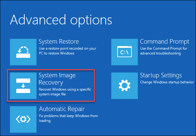 System Image Recovery