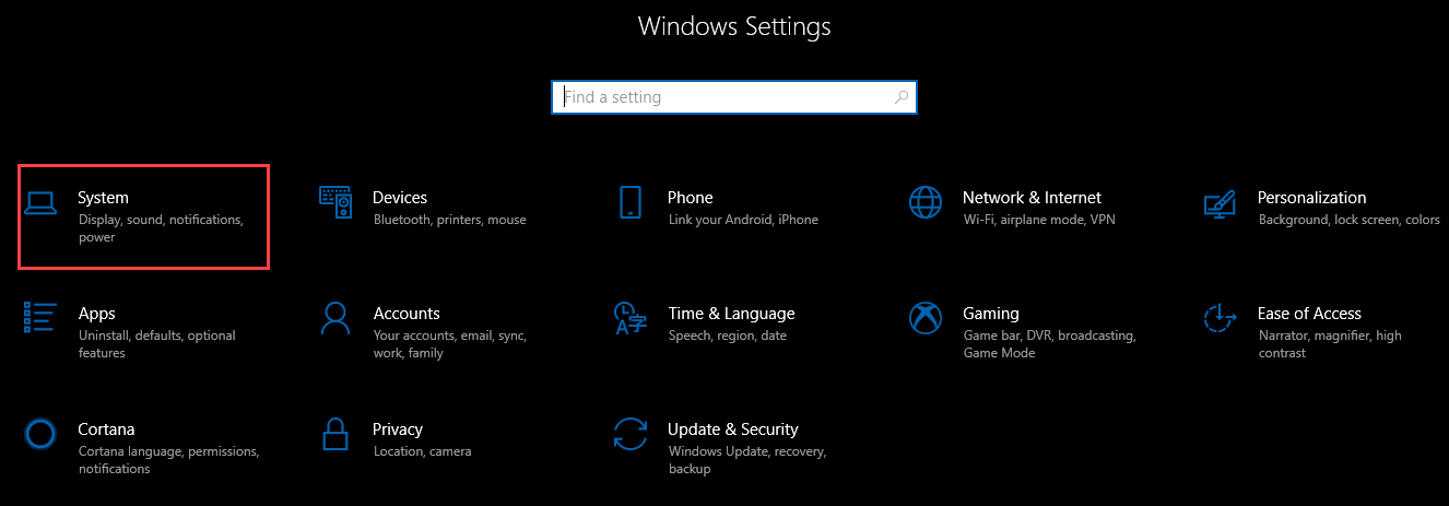 Windows Settings