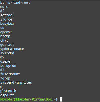 List of shell Commands, Keywords, Aliases, and Functions