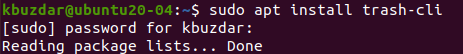 Install trash-cli program