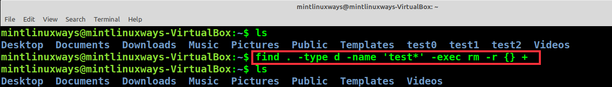 Combine find and rm command