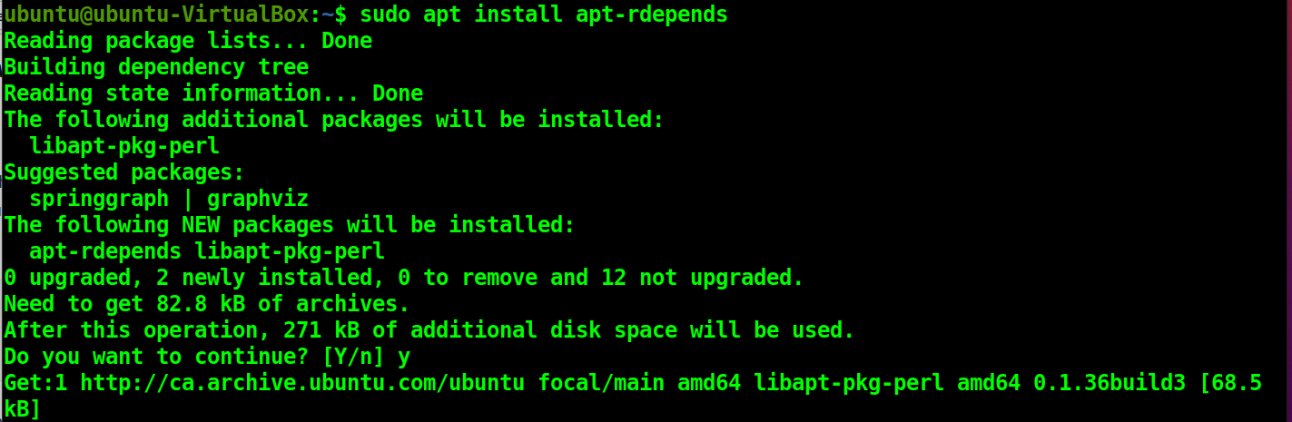 Install apt-rdepends