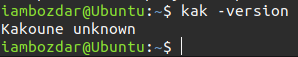 Kakoune version installed